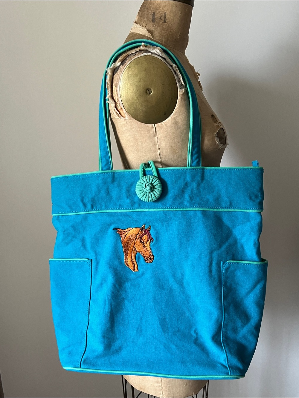 Horse Cotton Canvas Tote Bag